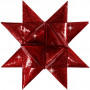 Stjärnremsor, B: 25+40 mm, diam. 11,5+18,5 cm, röd, rött glitter, utomhus, 16 remsor, L: 86+100 cm