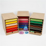 Kartong inkl. reol, mixade färger, H: 100 cm, A4, 210x297 mm, 180 g, 1 set