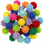 Blomsterpärlor, mixade färger, 300 ml, stl. 15x8 mm, Hålstl. 1,5 mm, 25 st./ 10 förp.