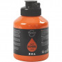 Akrylfärg, orange, halvblank, semi transparent, 500 ml/ 1 flaska