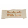 Label Handmade With Love Sandfärgad