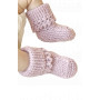 Lullaby Booties by DROPS Design - Baby Tofflor Stick-mönster strl. 0/1 mdr - 3/4 år
