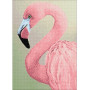  Wizardi Diamond Painting Paket Rosa Flamingo 27x38cm