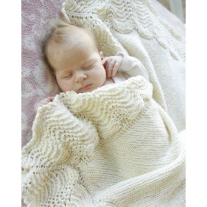 Baby Bliss by DROPS Design - Baby Filt Stick-mönster 80x80 cm