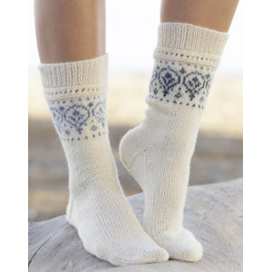 Nordic Summer Socks by DROPS Design - Sockor Stick-opskrift str. 35/37 - 41/43
