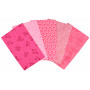 Tissu de Marie Fat Quarter Pink 50x57cm - 5 st. 