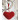 Sweet heart by DROPS Design - Julhjärta Julpynt Stickbeskrivning 5 cm