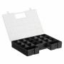 Hobbybox/Plastbox Deluxe för pärlor/knappar 8-20 lådor Svart 35,5x25,5x5,6 cm
