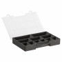Hobbybox/Plastbox för pärlor/knappar 11 lådor Koksgrå 27,5x20,6x4,2 cm