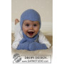 Baby Aviator Hat by DROPS Design - Hjälmmössa, Halsduk och Vantar Stick-mönster strl. 1/3 mdr - 3/4 år