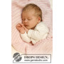 Dream Date by DROPS Design - Baby Filt Stick-mönster 34x51 cm eller 50x75 cm