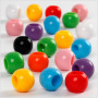 Kongo pärlor, dia. 10 mm, hålstl. 4,5 mm, 700 ml, mixade färger