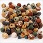 Keramikpärlor, ass. färger, stl. 7-18 mm, Hålstl. 2-4 mm, 300 g/ 1 förp.