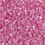 Rocaipärlor 2-cut, rosa, stl. 15/0 , Dia. 1,7 mm, Hålstl. 0,5 mm, 500 g/ 1 påse