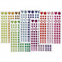 Stickers till mosaik, mixade färger, Dia. 8-14 mm, 11x16,5 cm, 10 ark/ 1 förp.