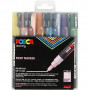 Posca Tusch, spets: 0,9-1,3 mm, PC-3ML, 8 st., mixade färger