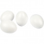 Ägg, H: 10 cm, 25 st., frigolit, vit