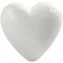 Hjärtan, vit, H: 8 cm, D: 4,5 cm, 50 st./ 1 förp.