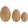 Tvådelade ägg, L: 12+15+18 cm, 3 st.