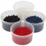 Pearl Clay®, svart, blå, röd, 1 sats, 3x25+38 g