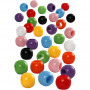 Kongo pärlor, dia. 10 mm, hålstl. 4,5 mm, 700 ml, assorterade färger