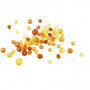 Harmoni Facetterade Plastpärlor, Mixade, gul (32227), stl. 4-12 mm, Hålstl. 1-2,5 mm, 250 g/ 1 förp.