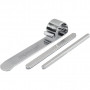 Böjverktyg och metallband till armband, L: 15 cm, B: 10 mm, 1 set, aluminium