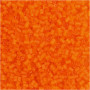 Rocaipärlor, transparent orange, 2-cut, Dia. 1,7 mm, stl. 15/0 , Hålstl. 0,5 mm, 500 g/ 1 påse