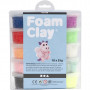 Foam Clay®, ass. färger, glitter, 10x35g
