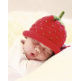 Sweet Strawberry by DROPS Design - Baby Mössa Stick-mönster strl. 1/3 mån - 3/4 år