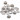 Infinity Hearts DIY tygknappar/överdragsknappar runda aluminium silver 10 mm - 10 par