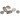 Infinity Hearts DIY tygknappar/överdragsknappar runda aluminium silver 38 mm - 10 par