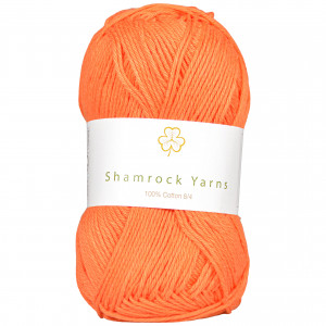 Shamrock Yarns 100% Bomuld Garn 24 Dov Ljus Orange