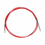 Infinity Hearts Wire/Kabel till Ändstickor Aluminium Röd 56cm (Blir 80cm inkl. ändstickor)