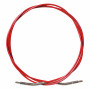 Infinity Hearts Wire/Kabel til Ändstickor Aluminium Röd 76cm (Blir 100cm inkl. Ändstickor)