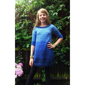 Mayflower Dip-dye klänning - klänning Stick-mönster strl. 8 år - 14 år