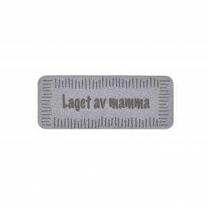 Norsk Label "Laget av Mamma" Imiterat lder Gr 5x2 cm - 1 st