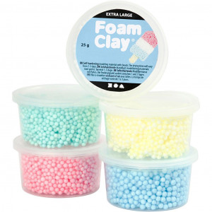 Foam Clay Extra Large, ass. frger, 5x25g