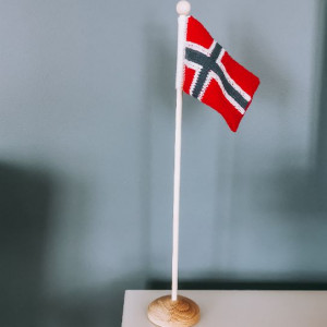 Norges Flagga av Rito Krea - Flagga Stickmönster 14x10 cm