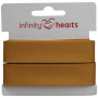 Infinity Hearts Kantband/Snedslå Bomull 40/20mm 13 Senap - 5m
