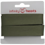 Infinity Hearts Kantband/Snedslå Bomull 40/20mm 57 Armygrön - 5m
