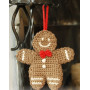 Gingy by DROPS Design - Pepparkaksgubbe Julpynt Virk-mönster 15x14 cm - 2 st