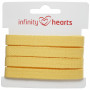 Infinity Hearts Bomullsband Fiskbensvävt 10mm 02 Gul - 5m
