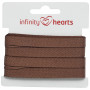 Infinity Hearts Bomullsband Fiskbensvävt 10mm 06 Brun - 5m