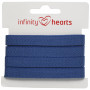 Infinity Hearts Bomullsband Fiskbensvävt 10mm 07 Blå - 5m