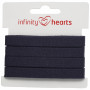 Infinity Hearts Bomullsband Fiskbensvävt 10mm 08 Marin - 5m