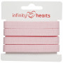 Infinity Hearts Bomullsband Fiskbensvävt 10mm 32 Rosa - 5m