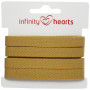 Infinity Hearts Bomullsband Fiskbensvävt 10mm 11 Senap - 5m