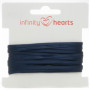 Infinity Hearts Satinband Dubbelsidigt 3mm 370 Marin - 5m
