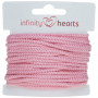 Infinity Hearts Anoraksnöre Polyester 3mm 04 Rosa - 5m